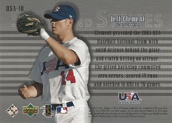 2003 Upper Deck Finite - Stars and Stripes #USA-10 Jeff Clement Back