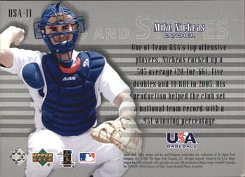2003 Upper Deck Finite - Stars and Stripes #USA-11 Mike Nickeas Back