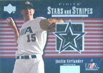 2003 Upper Deck Finite - Stars and Stripes #USA-5 Justin Verlander Front