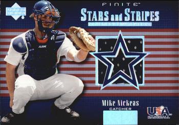 2003 Upper Deck Finite - Stars and Stripes Game Jersey #USA-J11 Mike Nickeas Front