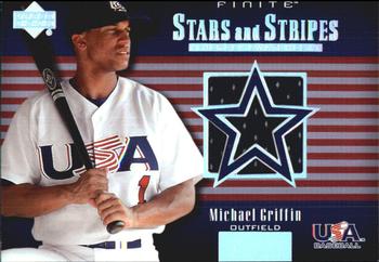 2003 Upper Deck Finite - Stars and Stripes Game Jersey #USA-J17 Michael Griffin Front