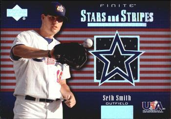 2003 Upper Deck Finite - Stars and Stripes Game Jersey #USA-J20 Seth Smith Front