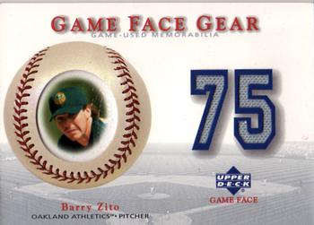 2003 Upper Deck Game Face - Game Face Gear #GG-BZ2 Barry Zito Front