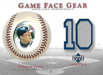 2003 Upper Deck Game Face - Game Face Gear #GG-CJ Chipper Jones Front