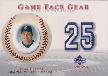 2003 Upper Deck Game Face - Game Face Gear #GG-JG Jason Giambi Front