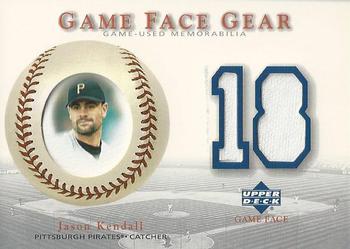 2003 Upper Deck Game Face - Game Face Gear #GG-JK Jason Kendall Front