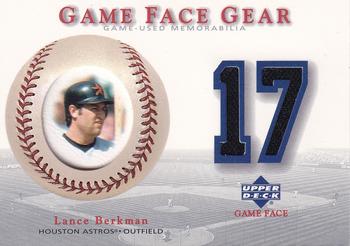 2003 Upper Deck Game Face - Game Face Gear #GG-LB Lance Berkman Front