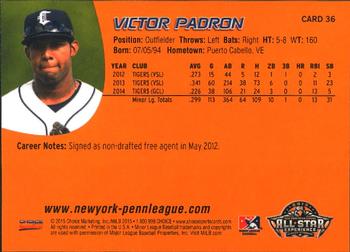 2015 Choice New York-Penn League All-Stars #36 Victor Padron Back