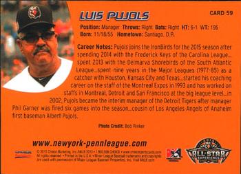 2015 Choice New York-Penn League All-Stars #59 Luis Pujols Back