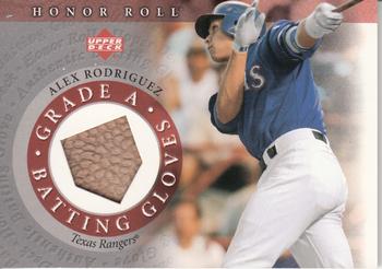 2003 Upper Deck Honor Roll - Grade A Batting Gloves #GA-AR Alex Rodriguez Front