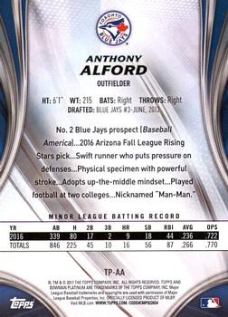 2017 Bowman Platinum - Top Prospects #TP-AA Anthony Alford Back
