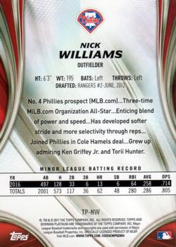 2017 Bowman Platinum - Top Prospects #TP-NW Nick Williams Back