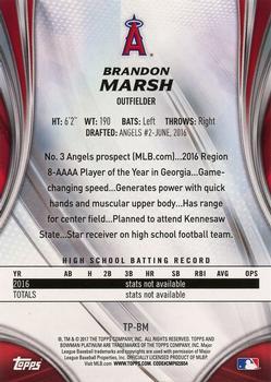 2017 Bowman Platinum - Top Prospects Orange #TP-BM Brandon Marsh Back