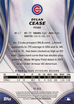 2017 Bowman Platinum - Top Prospects Ice #TP-DCE Dylan Cease Back