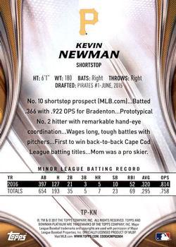 2017 Bowman Platinum - Top Prospects Ice #TP-KN Kevin Newman Back