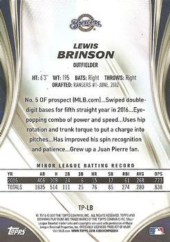 2017 Bowman Platinum - Top Prospects Ice #TP-LB Lewis Brinson Back