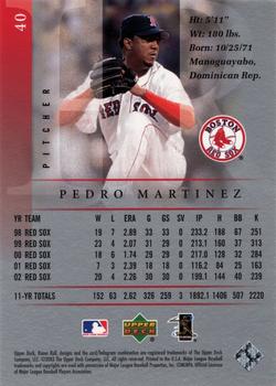 2003 Upper Deck Honor Roll - Silver #40 Pedro Martinez Back