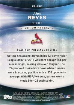 2017 Bowman Platinum - Platinum Presence #PP-ARE Alex Reyes Back