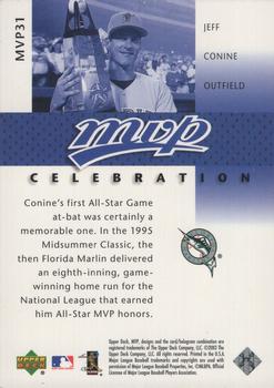 2003 Upper Deck MVP - Celebration #MVP31 Jeff Conine Back