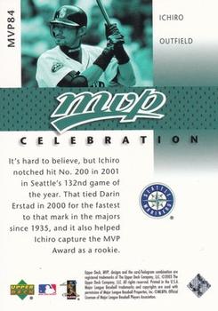 2003 Upper Deck MVP - Celebration #MVP84 Ichiro Suzuki Back