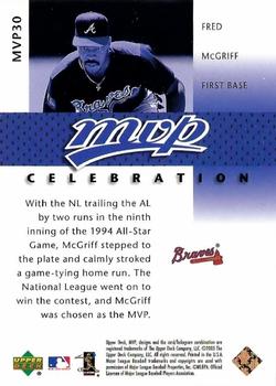 2003 Upper Deck MVP - Celebration Gold #MVP30 Fred McGriff Back