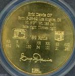1990 Bandai Sport Star Collector Coins #NNO Eric Davis Back