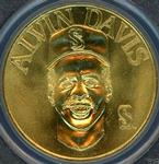 1990 Bandai Sport Star Collector Coins #NNO Alvin Davis Front