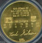 1990 Bandai Sport Star Collector Coins #NNO Kirk Gibson Back