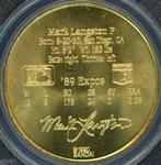 1990 Bandai Sport Star Collector Coins #NNO Mark Langston Back
