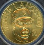 1990 Bandai Sport Star Collector Coins #NNO Mark Langston Front