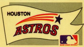 1975 Fleer Official Major League Patches - Pennants #NNO Houston Astros Pennant Front