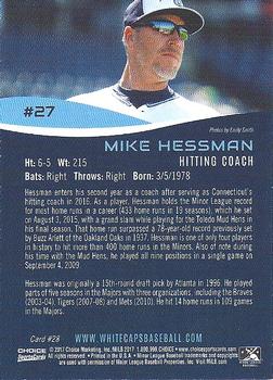 2017 Choice West Michigan Whitecaps #28 Mike Hessman Back