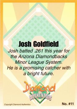 2000 Diamond Authentics Autographs - Base Set (unsigned) #11 Josh Goldfield Back