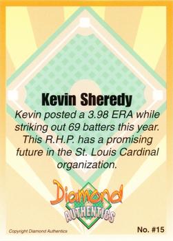 2000 Diamond Authentics Autographs - Base Set (unsigned) #15 Kevin Sheredy Back