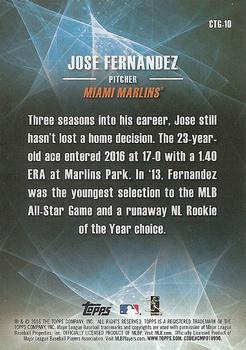 2016 Topps - Changing of the Guard Gold #CTG-10 Jose Fernandez Back