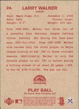 2003 Upper Deck Play Ball - Red Backs #24 Larry Walker Back