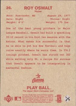 2003 Upper Deck Play Ball - Red Backs #26 Roy Oswalt Back
