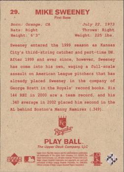 2003 Upper Deck Play Ball - Red Backs #29 Mike Sweeney Back