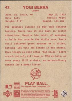 2003 Upper Deck Play Ball - Red Backs #42 Yogi Berra Back