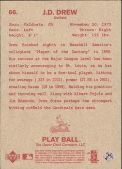 2003 Upper Deck Play Ball - Red Backs #66 J.D. Drew Back