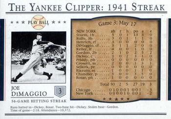2003 Upper Deck Play Ball - Yankee Clipper 1941 Streak #S-3 Joe DiMaggio Front