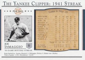2003 Upper Deck Play Ball - Yankee Clipper 1941 Streak #S-6 Joe DiMaggio Front