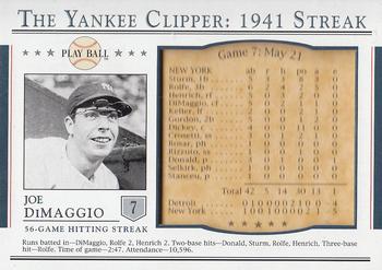 2003 Upper Deck Play Ball - Yankee Clipper 1941 Streak #S-7 Joe DiMaggio Front