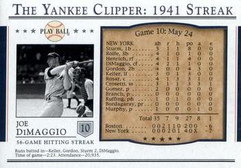 2003 Upper Deck Play Ball - Yankee Clipper 1941 Streak #S-10 Joe DiMaggio Front