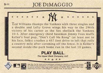 2003 Upper Deck Play Ball - Yankee Clipper 1941 Streak #S-11 Joe DiMaggio Back