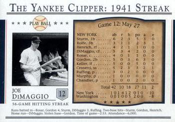 2003 Upper Deck Play Ball - Yankee Clipper 1941 Streak #S-12 Joe DiMaggio Front
