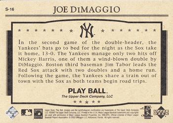 2003 Upper Deck Play Ball - Yankee Clipper 1941 Streak #S-16 Joe DiMaggio Back