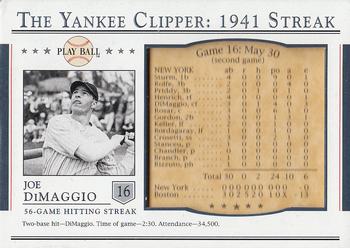 2003 Upper Deck Play Ball - Yankee Clipper 1941 Streak #S-16 Joe DiMaggio Front