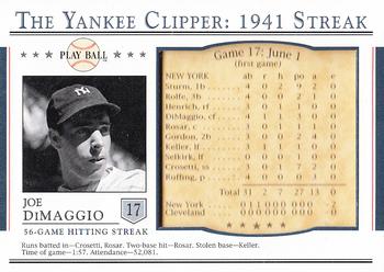 2003 Upper Deck Play Ball - Yankee Clipper 1941 Streak #S-17 Joe DiMaggio Front