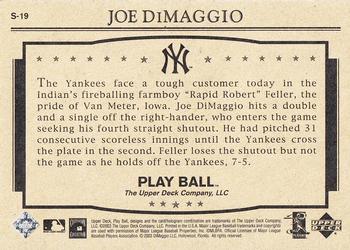 2003 Upper Deck Play Ball - Yankee Clipper 1941 Streak #S-19 Joe DiMaggio Back
